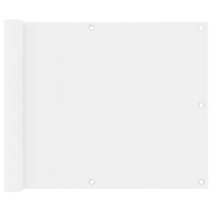 Parawan balkonowy, biały, 75x300 cm, tkanina Oxford