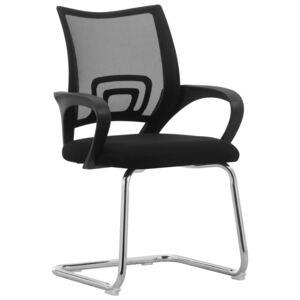 Wspornikowe krzesło biurowe, czarne, siateczkowe