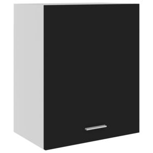 Szafka wisząca, czarna, 50x31x60 cm, płyta wiórowa