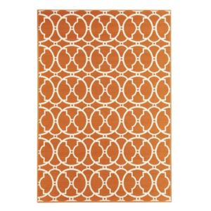 Pomarańczowy dywan odpowiedni na zewnątrz Floorita Interlaced, 133x190 cm