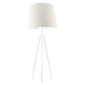 Lampa stołowa z abażurem BERGEN ecru, biały