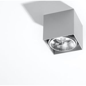 Minimalistyczny Plafon BLAKE szary Lampa aluminium kwadrat na sufit Idealna do salonu, sypialni, korytarza Oprawa sufitowa żarówka GU10 Oświetlenie SO