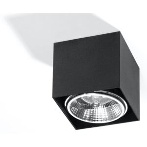 Minimalistyczny Plafon BLAKE czarny Lampa aluminium kwadrat na sufit Idealna do salonu, sypialni, korytarza Oprawa sufitowa żarówka GU10 Oświetlenie S