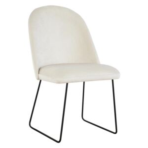 Krzesło tapicerowane do salonu Julia ski na metalowych płozach