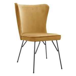 Designerskie krzesło tapicerowane Monic Spider na metalowych nogach