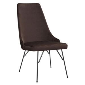 Wysokie krzesło tapicerowane Cotto spider na metalowych nogach