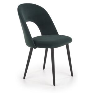 Krzesło K384 VELVET ciemno zielone ☞ Kupuj w Sprawdzonych i wysoko Ocenianych sklepach