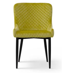 Pikowane krzesło tapicerowane Lotti welurowe