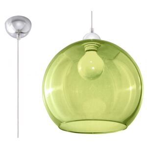 SOLLUX Efektowne Szkło Lampa Sufitowa BALL Zielony Klosz LED