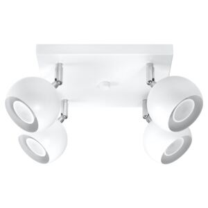 SOLLUX Funkcjonalna Regulowana Lampa Sufitowa Plafon OCULARE 4 Biały Metal