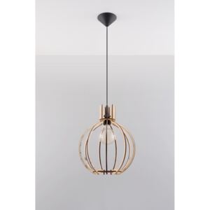 SOLLUX Oryginalna Lampa Wisząca ARANCIA Naturalne Drewno Piękny Zwis Sufitowy LED