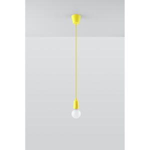 SOLLUX Ozdobny Pojedynczy Zwis Lampa Wisząca DIEGO 1 Żółta Kolorowe Oświetlenie Sufitowe Żarówka LED