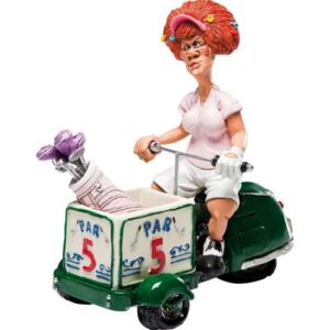 Figurka dekoracyjna Golfer Lady 10x18 cm kolorowa