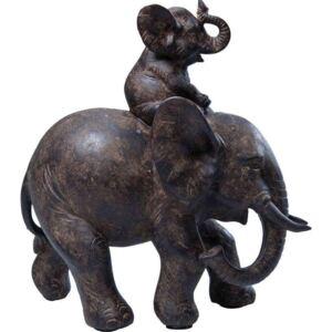 Figurka dekoracyjna Elephant Dumbo Uno 18x19 cm brązowa
