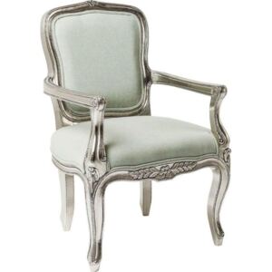 Krzesło z podłokietnikami Regency Elegance 64x102 cm zielono-srebrna