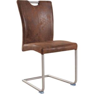 Krzesło Buffallo brązowe vintage