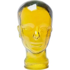 Figurka dekoracyjna Head 21x29 cm żółta