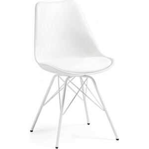 Krzesło Lars 48x86 cm białe ekoskóra