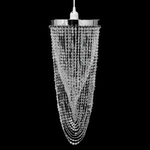Kryształowa lampa wisząca z abażurem, 22 x 58 cm