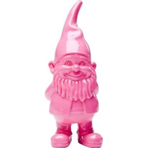 Figurka dekoracyjna Gnome 4x11 cm różowa