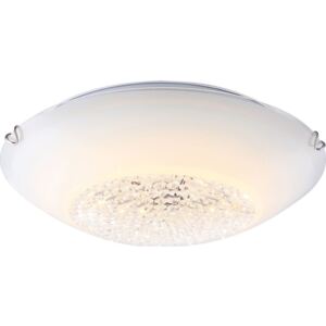 GLOBO Lampa sufitowa LED DELPHI, szklana, biała, 4041466