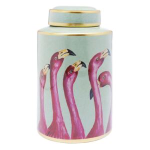Słoik dekoracyjny Flamingos ∅18x29 cm