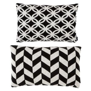 Poduszki dekoracyjne Wearstler (2-set) czarno-białe