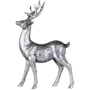 Figurka dekoracyjna Serafina Deer 22x35 cm antyczne srebro