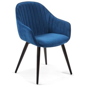 Krzesło z podłokietnikami Herbert 58x84 cm niebieskie