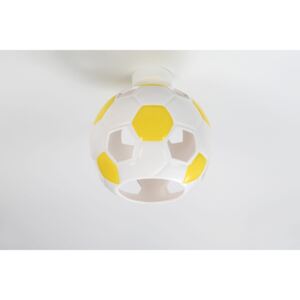 Nowoczesny Plafon PIŁKA biało żółty Oryginalna lampa ceramiczna sufitowa Idealna do pokoju dziecięcego i młodzieżowego Oprawa na sufit żarówka E27 Ośw