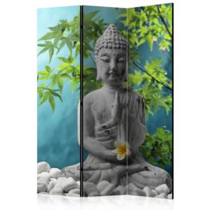 Parawan 3-częściowy - Medytujący Budda