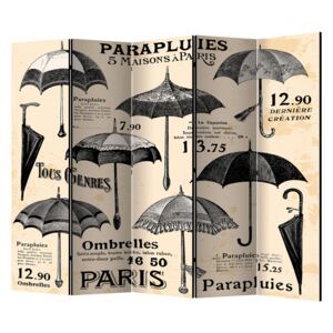 Parawan 5-częściowy - Vintage Umbrellas