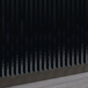Czarny Wysoki Połysk - Lamele Premium 3D Slim <B>L</B> - 22x28 mm - Panele trójwymiarowe ozdobne ścienne akustyczne pionowe