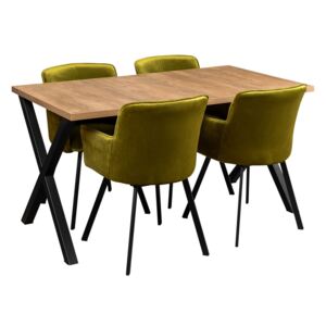 Stół LOFT z krzesłami do salonu Y012