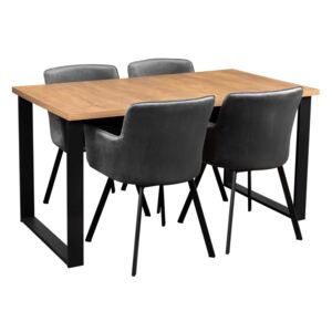 Stół LOFT z krzesłami do salonu Y015