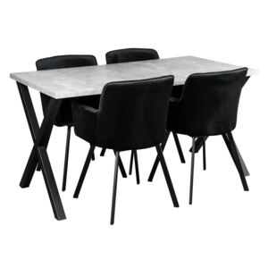 Stół LOFT z krzesłami do salonu Y018