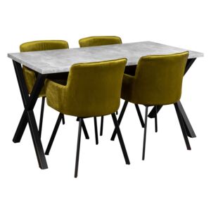 Stół LOFT z krzesłami do salonu Y020