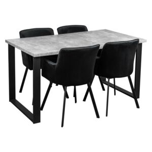 Stół LOFT z krzesłami do salonu Y019
