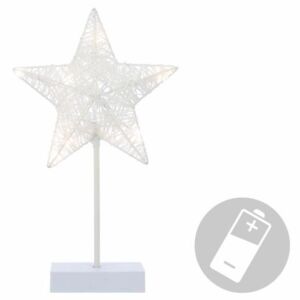 Świąteczna dekoracja - gwiazda na stojaku,40 cm, 10 diod LED