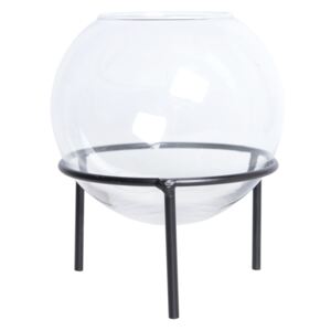 Wazon — szklana kula na czarnej podstawie Fosm 15 cm
