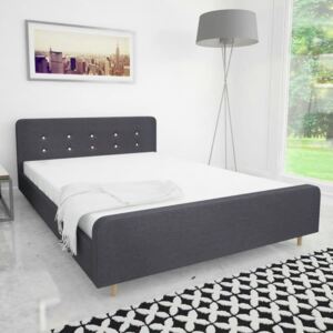Rama łóżka, ciemnoszara, tkanina, 140 x 200 cm