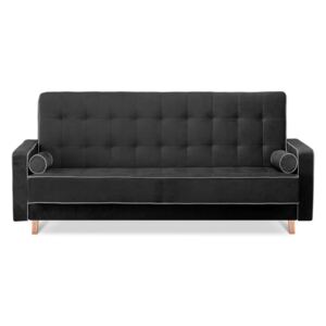Sofa "3" trzyosobowa DOZER czarny/szary