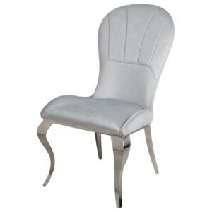 Krzesło glamour Tiffany Silver - nowoczesne krzesło tapicerowane