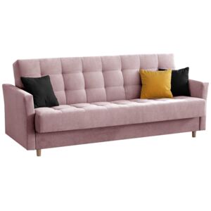 Sofa "3" MEGLO *różowy/żółty/czarny