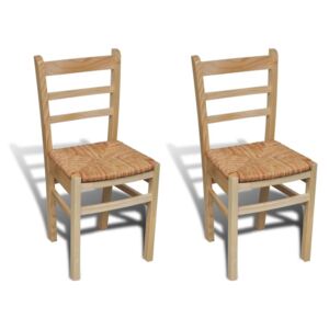 Krzesła do jadalni, 2 szt., drewno sosnowe