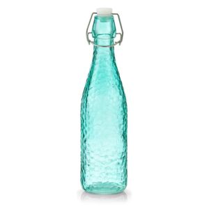 Szklana butelka na napoje z zamknięciem na klips, kolor morski, 500 ml