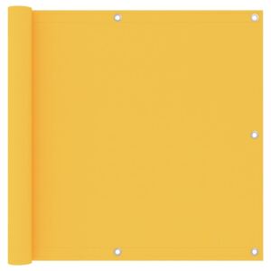 Parawan balkonowy, żółty, 90x400 cm, tkanina Oxford