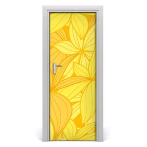 Okleina samoprzylepna na drzwi Żółte kwiaty