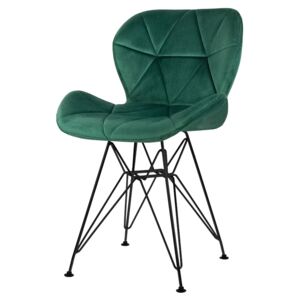 Musa krzesło tapicerowane zielone - welur