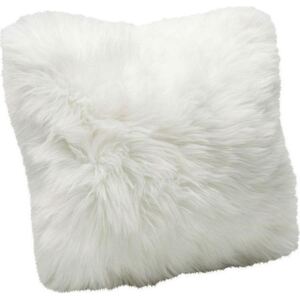 Poduszka dekoracyjna Fur 40x40 cm biała